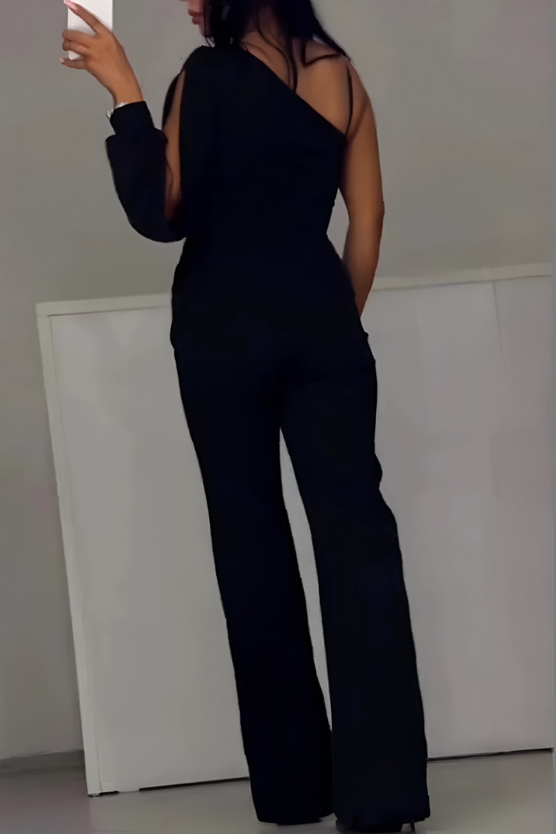 Saar - Moderne jumpsuit met wijde pijpen