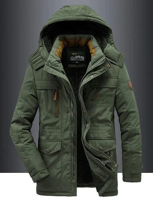 Tom - Warme Heren Fleece Winterjas Van Premium Wolmix