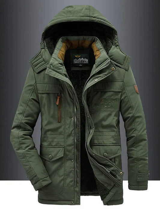 Tom - Warme Heren Fleece Winterjas Van Premium Wolmix