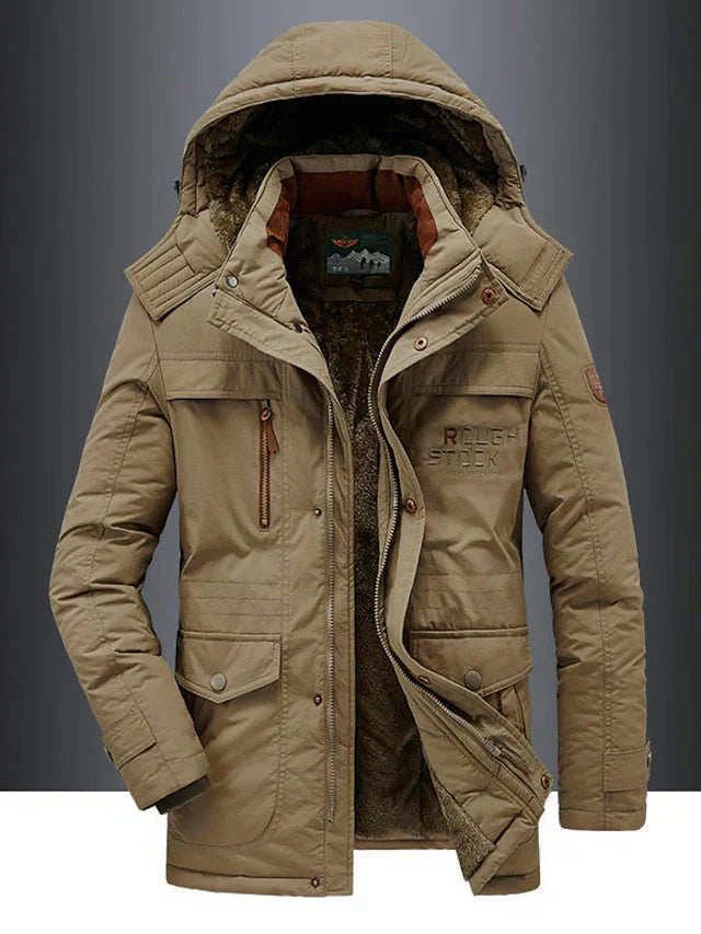 Tom - Warme Heren Fleece Winterjas Van Premium Wolmix
