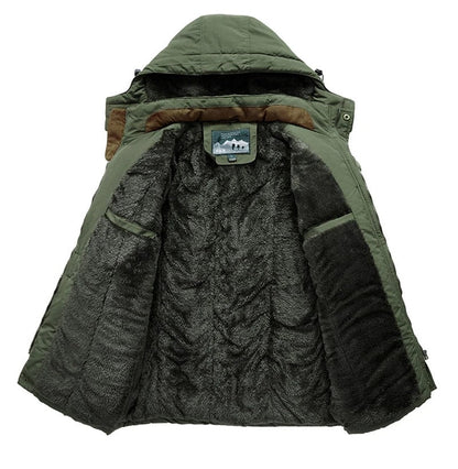 Tom - Warme Heren Fleece Winterjas Van Premium Wolmix