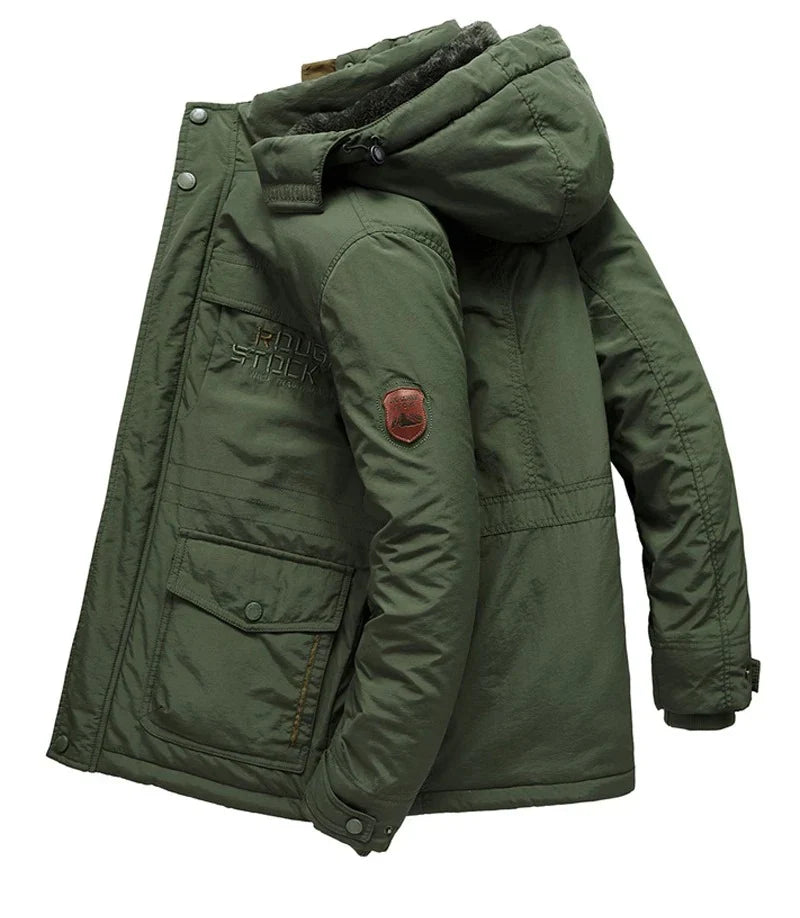 Tom - Warme Heren Fleece Winterjas Van Premium Wolmix